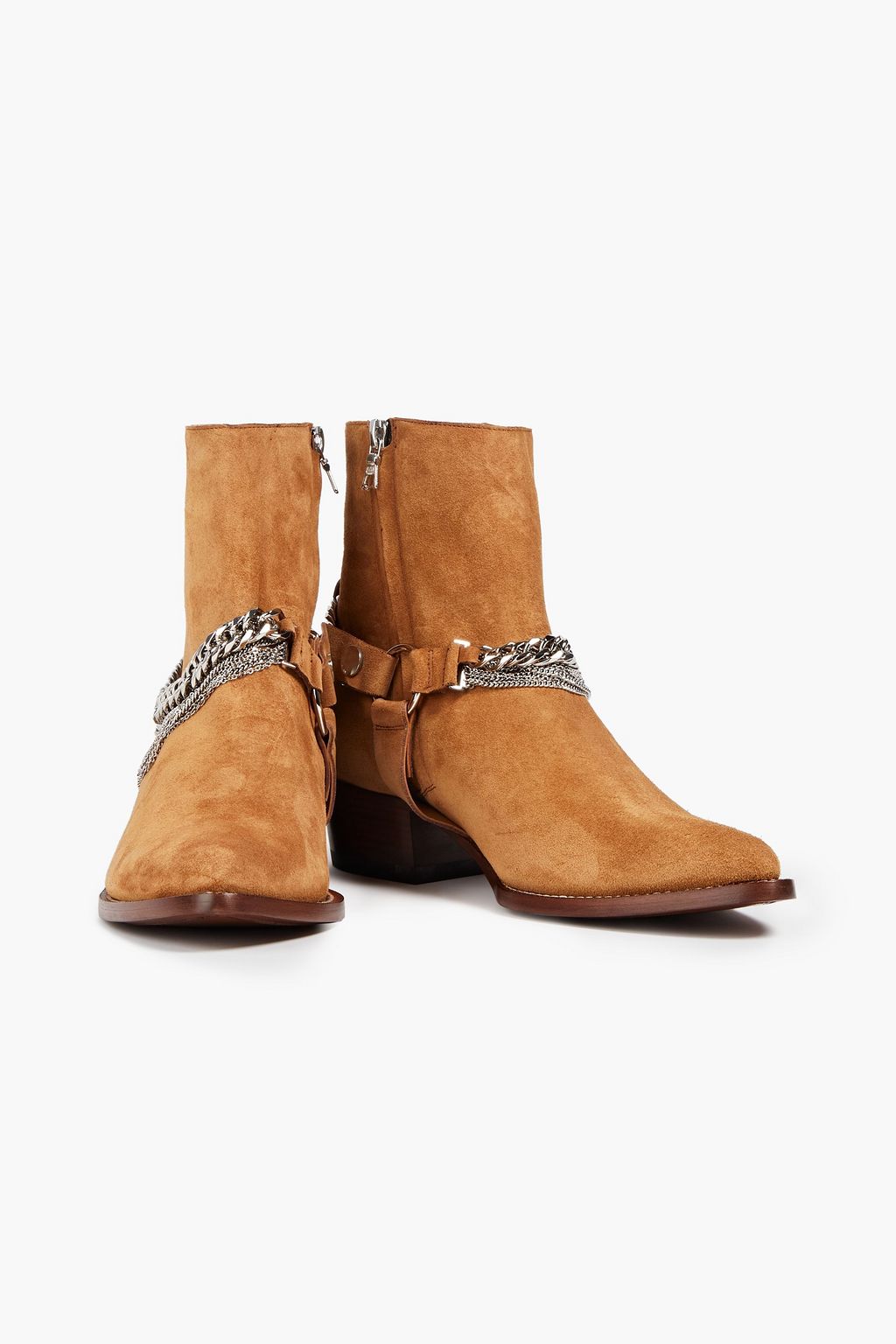 AMIRI Chain-embellished suede boots