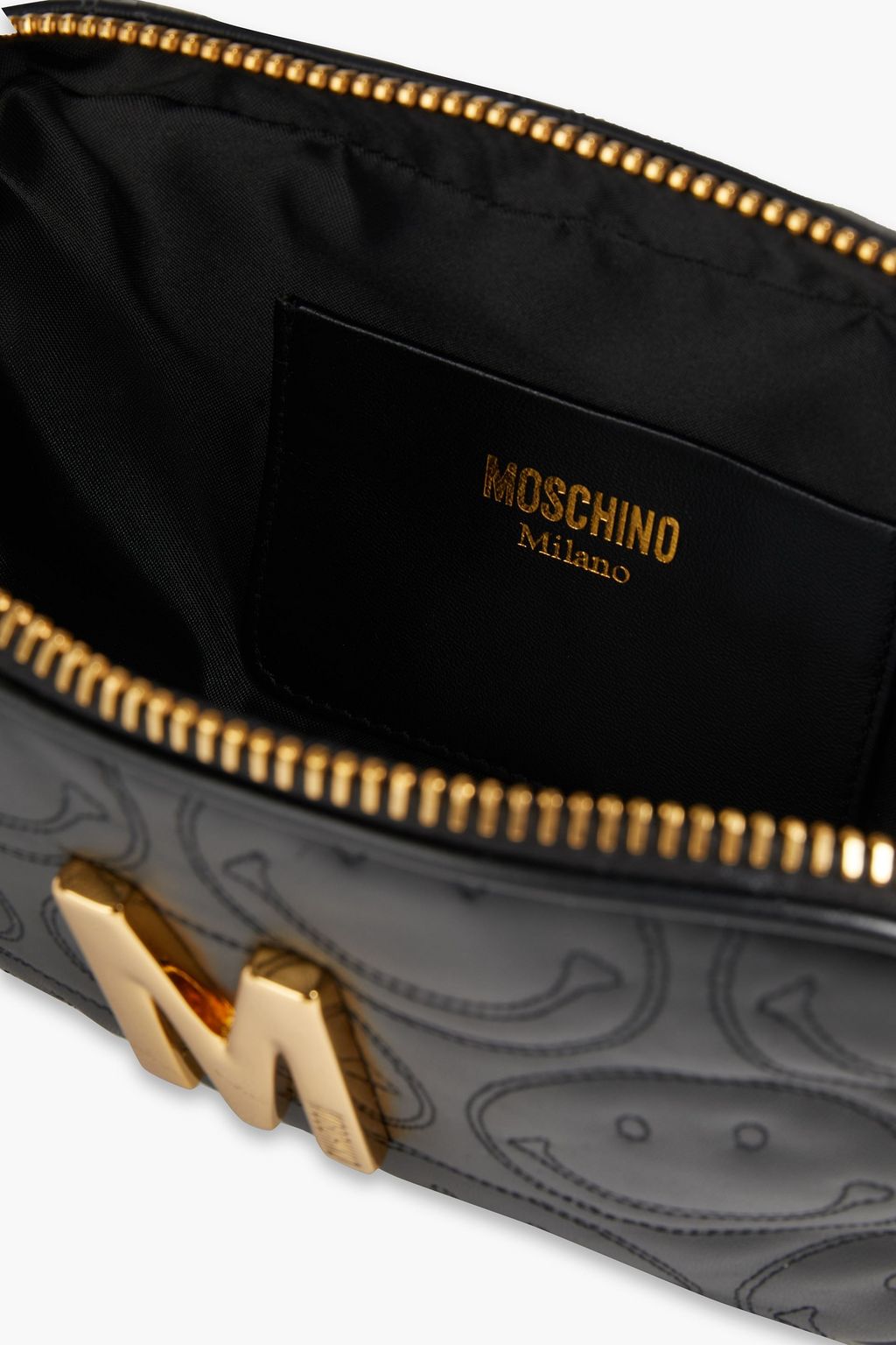 MOSCHINO Wandelbare Gürteltasche aus gestepptem Leder