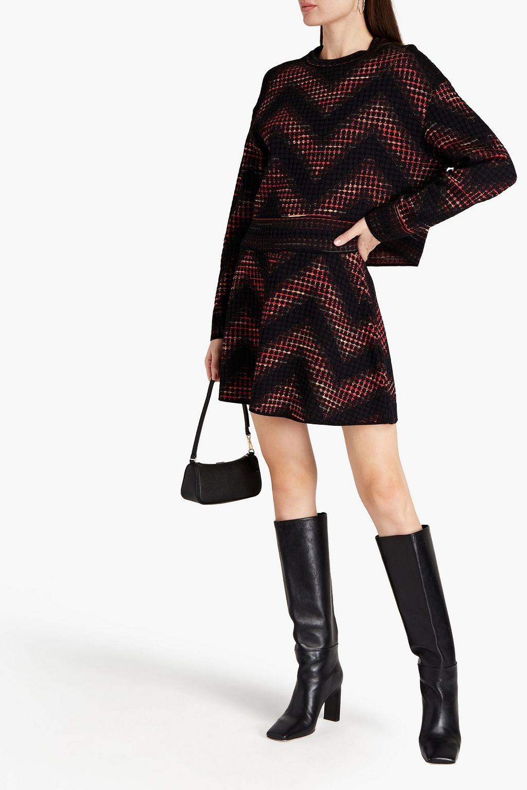 M MISSONI Metallic jacquard-knit mini skirt