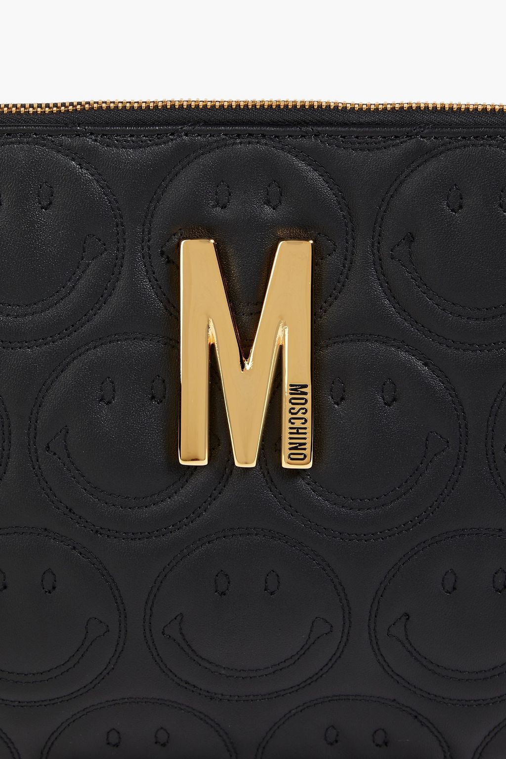 MOSCHINO Quilted leather clutch