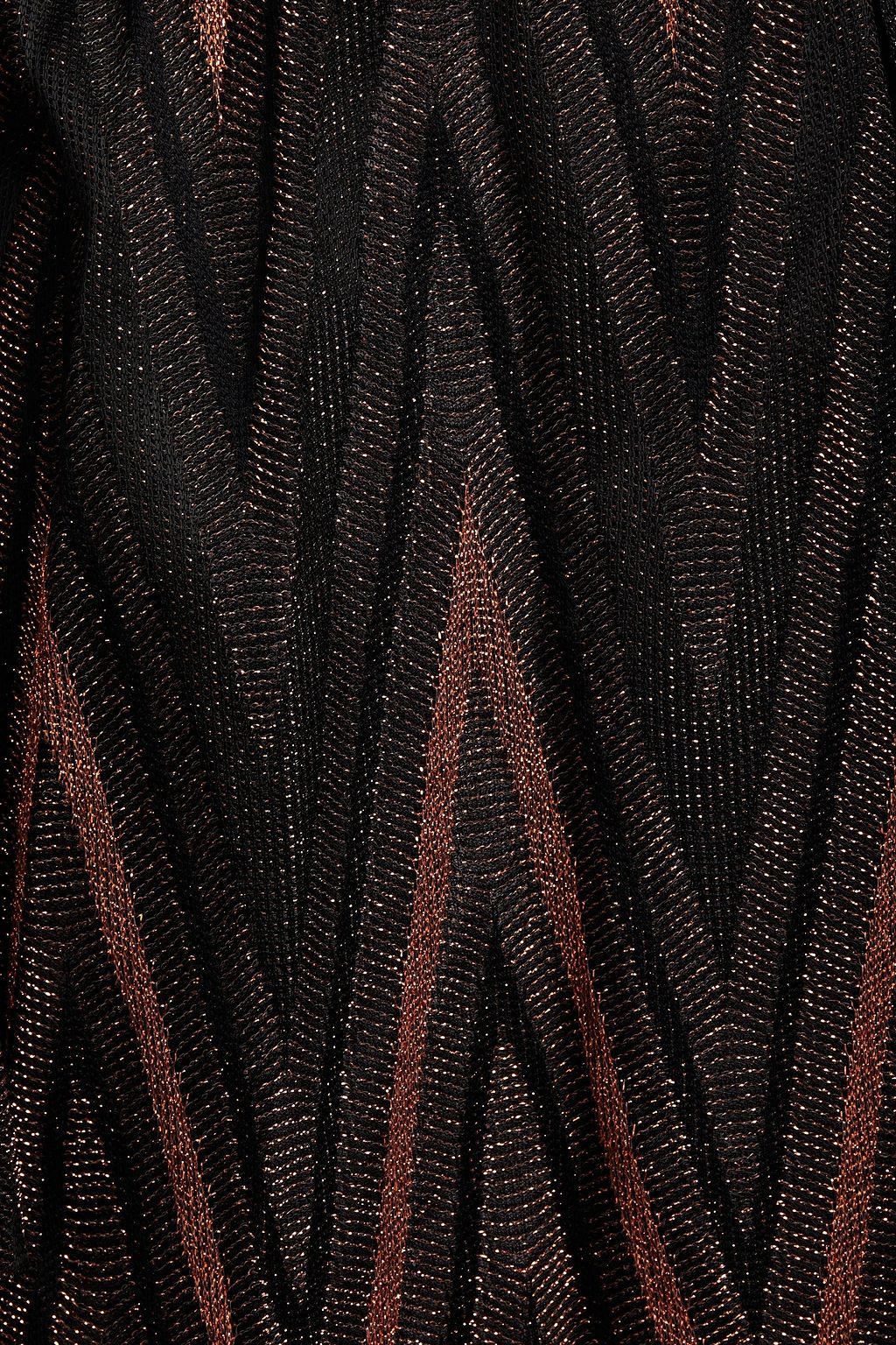 M MISSONI سترة من نسيج محبوك بنمط جاكار بلون ميتاليك ومزودة بحزام
