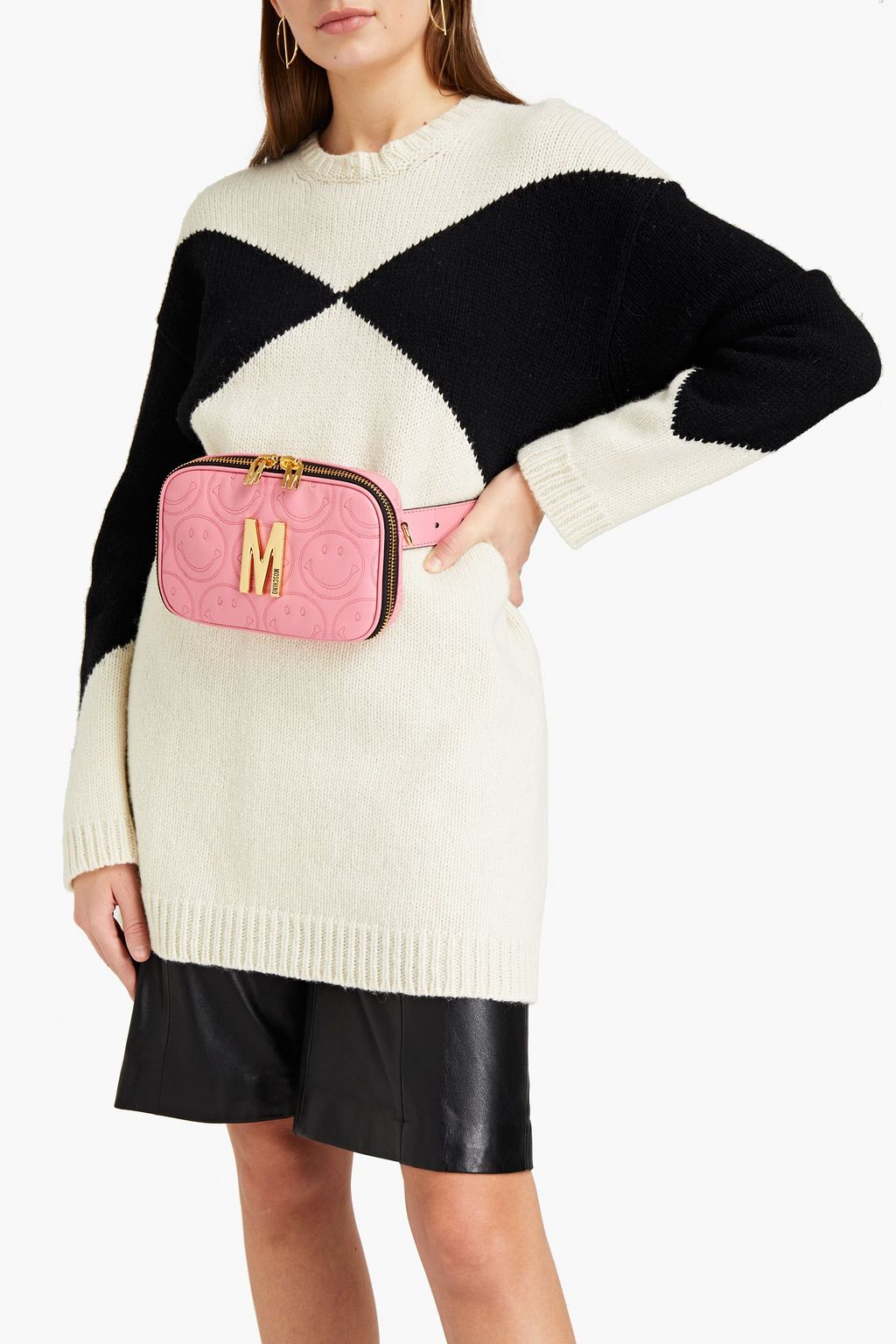 MOSCHINO Convertible quilted leather belt bag