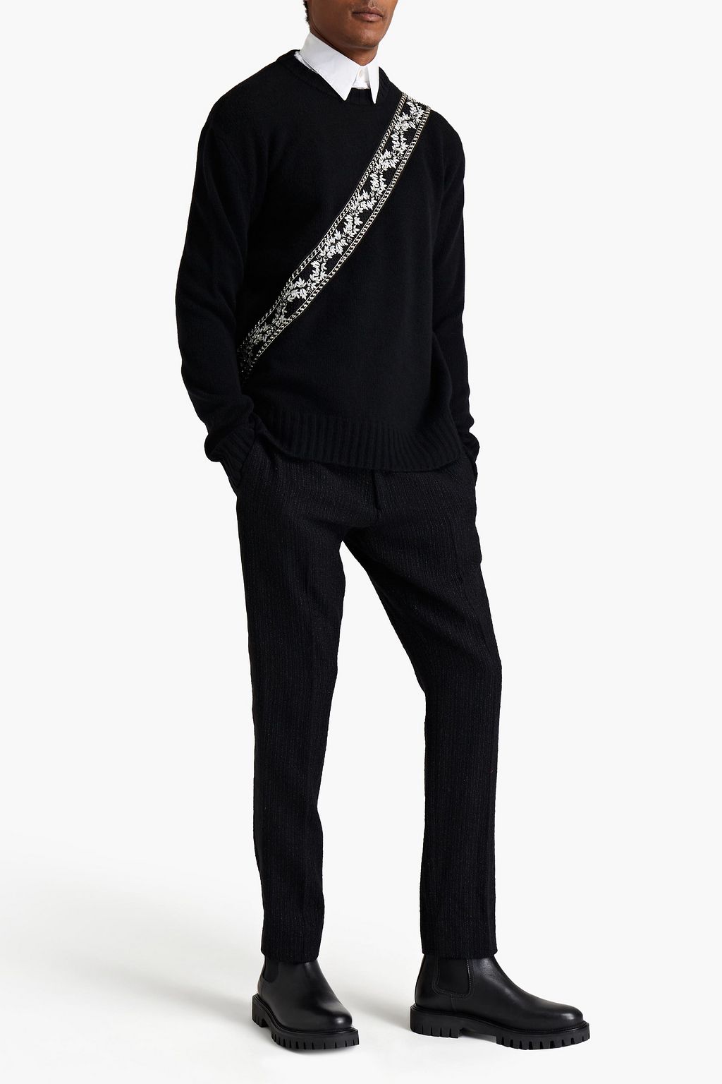 Black Skinny-fit wool-blend bouclé-tweed pants | Sale up to 70% off | THE OUTNET | AMIRI | THE OUTNET