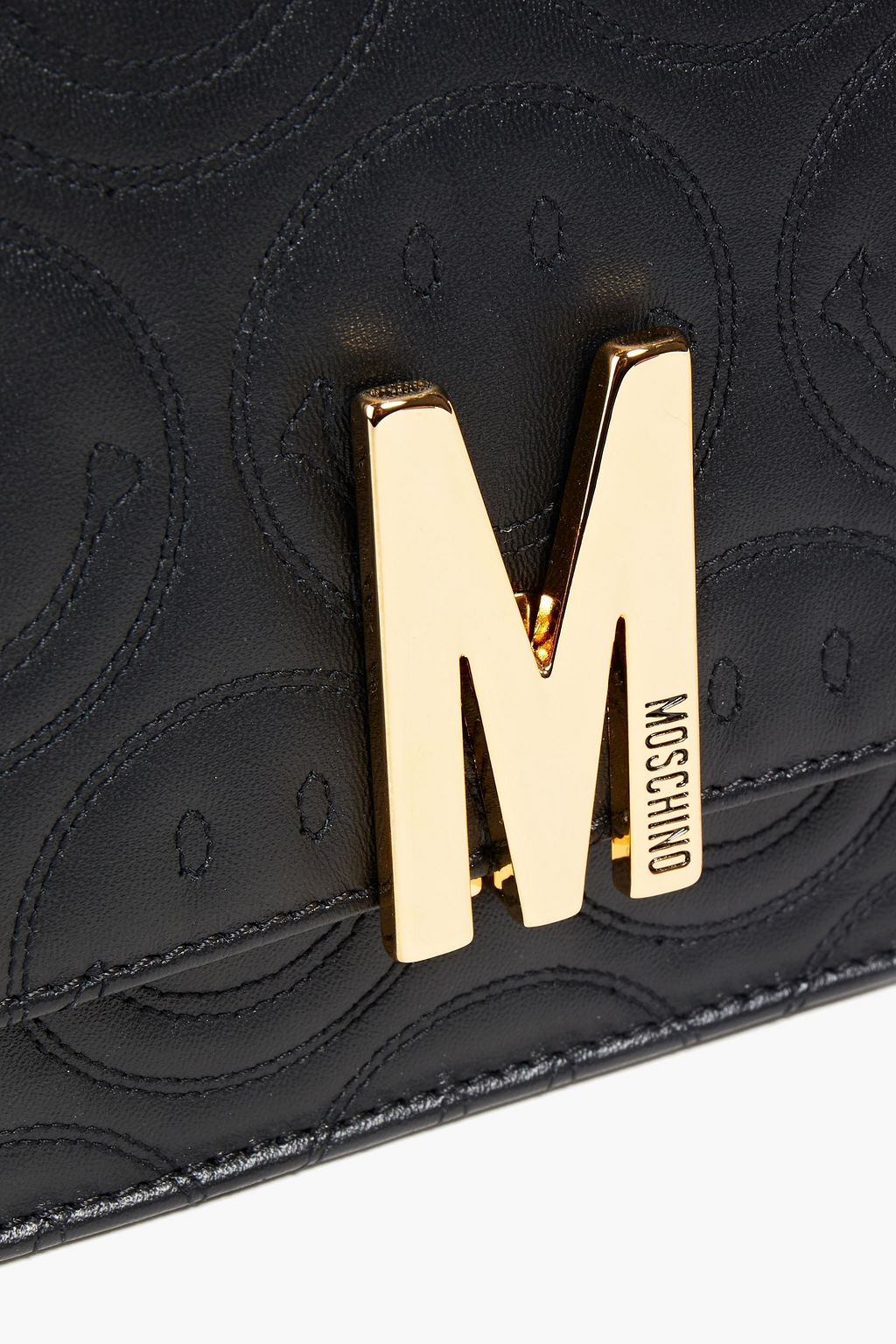 MOSCHINO Schultertasche aus gestepptem Leder