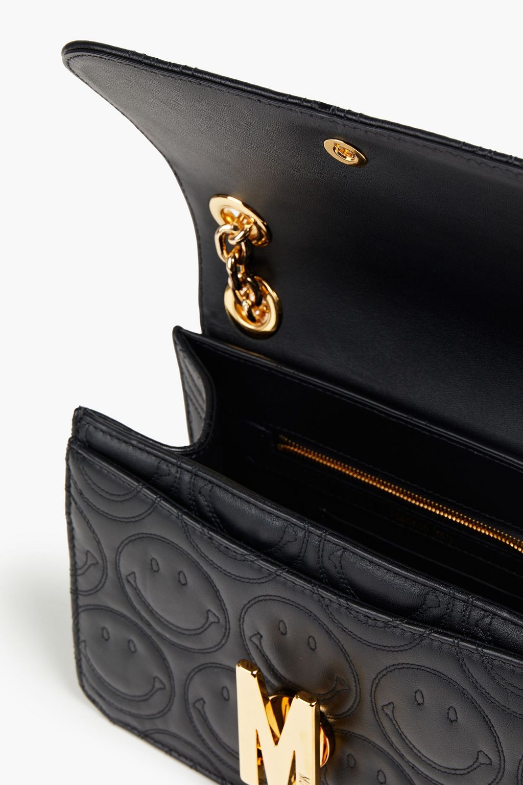 MOSCHINO Schultertasche aus gestepptem Leder