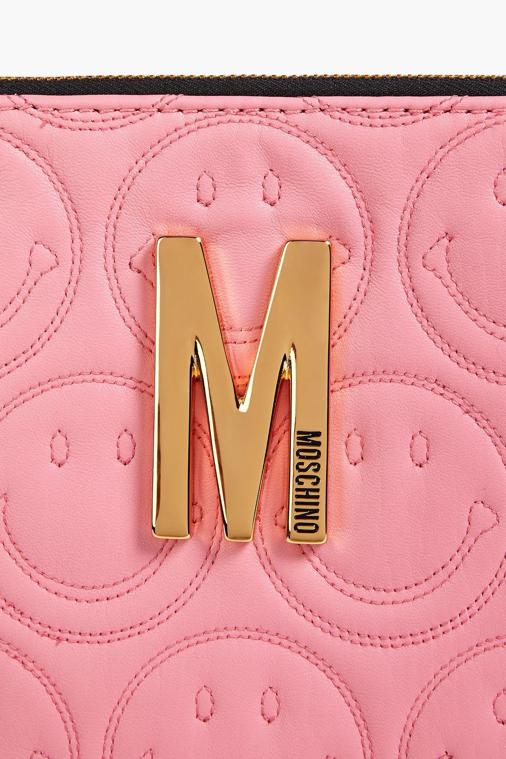 MOSCHINO Quilted leather clutch