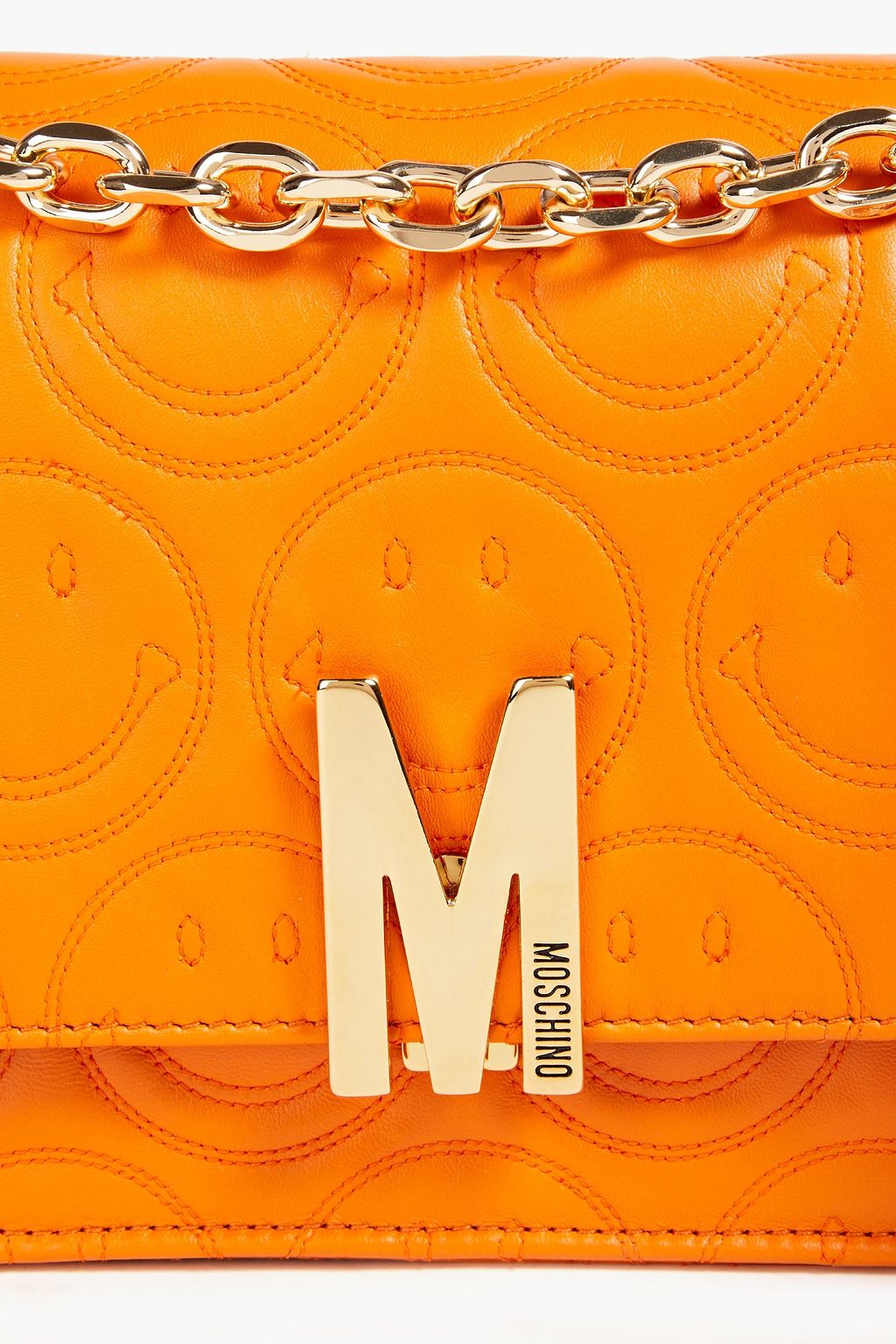 MOSCHINO Schultertasche aus gestepptem Leder