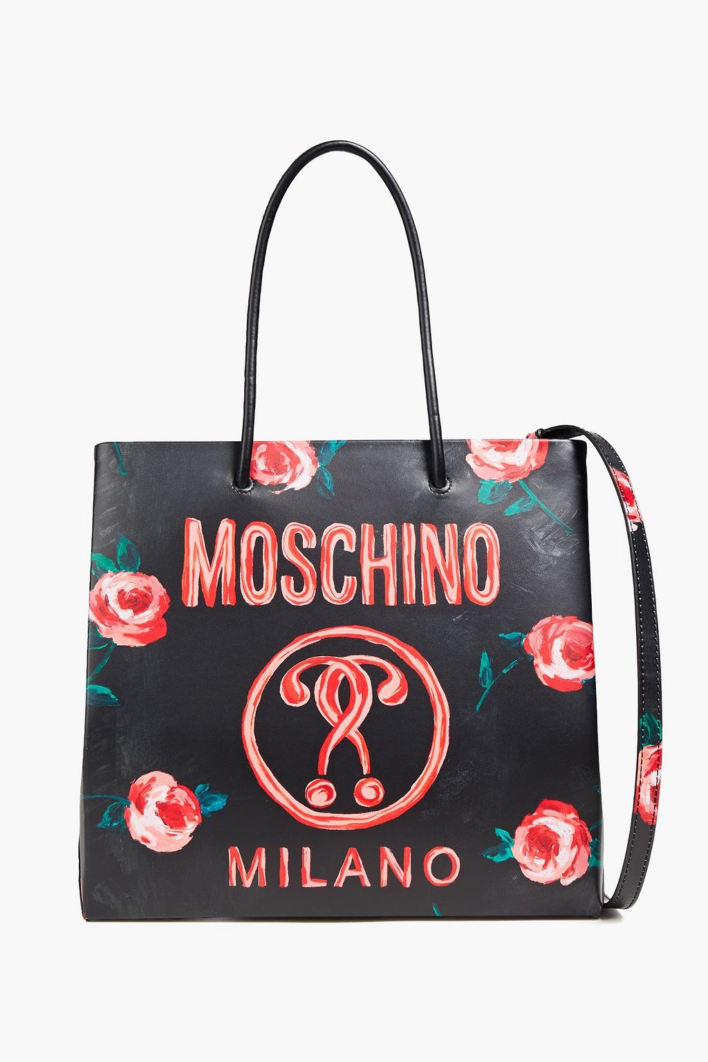 MOSCHINO Printed leather tote