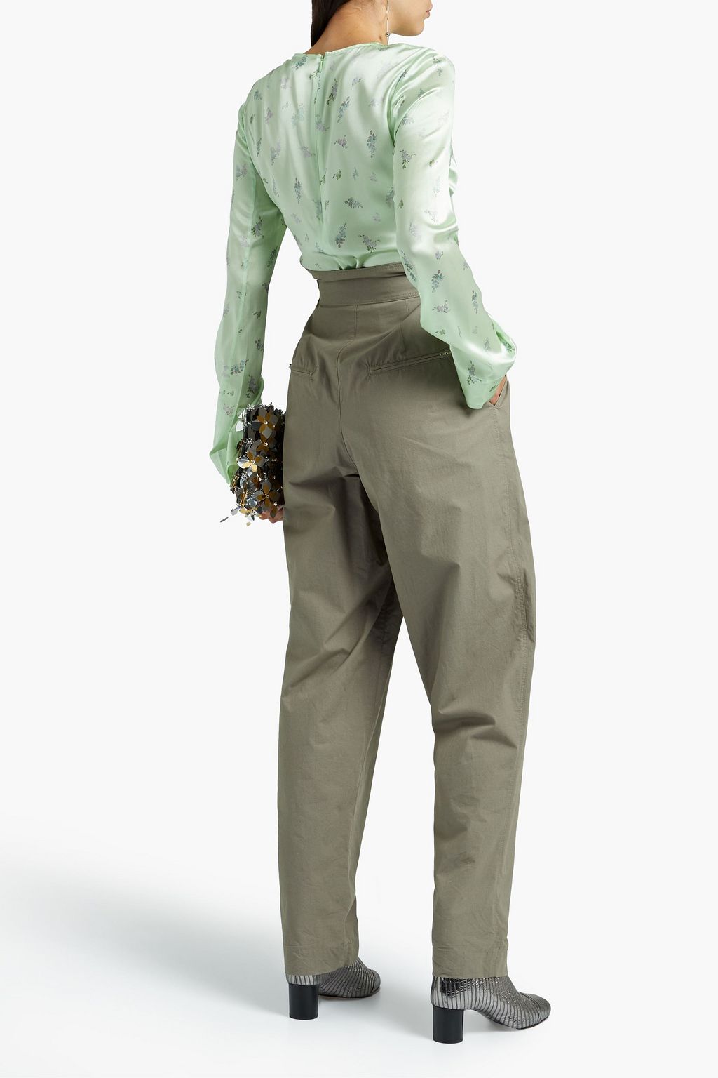 ISABEL MARANT Pierson pleated cotton tapered pants