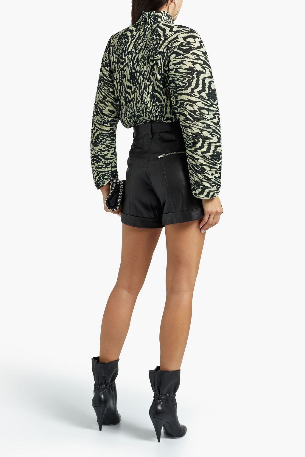 ISABEL MARANT Cedar leather shorts