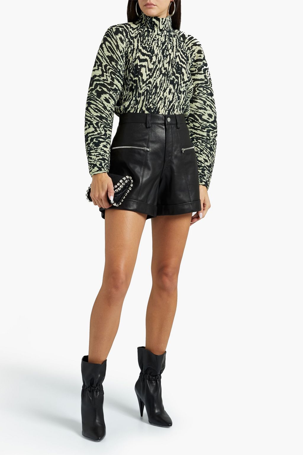 ISABEL MARANT Cedar leather shorts