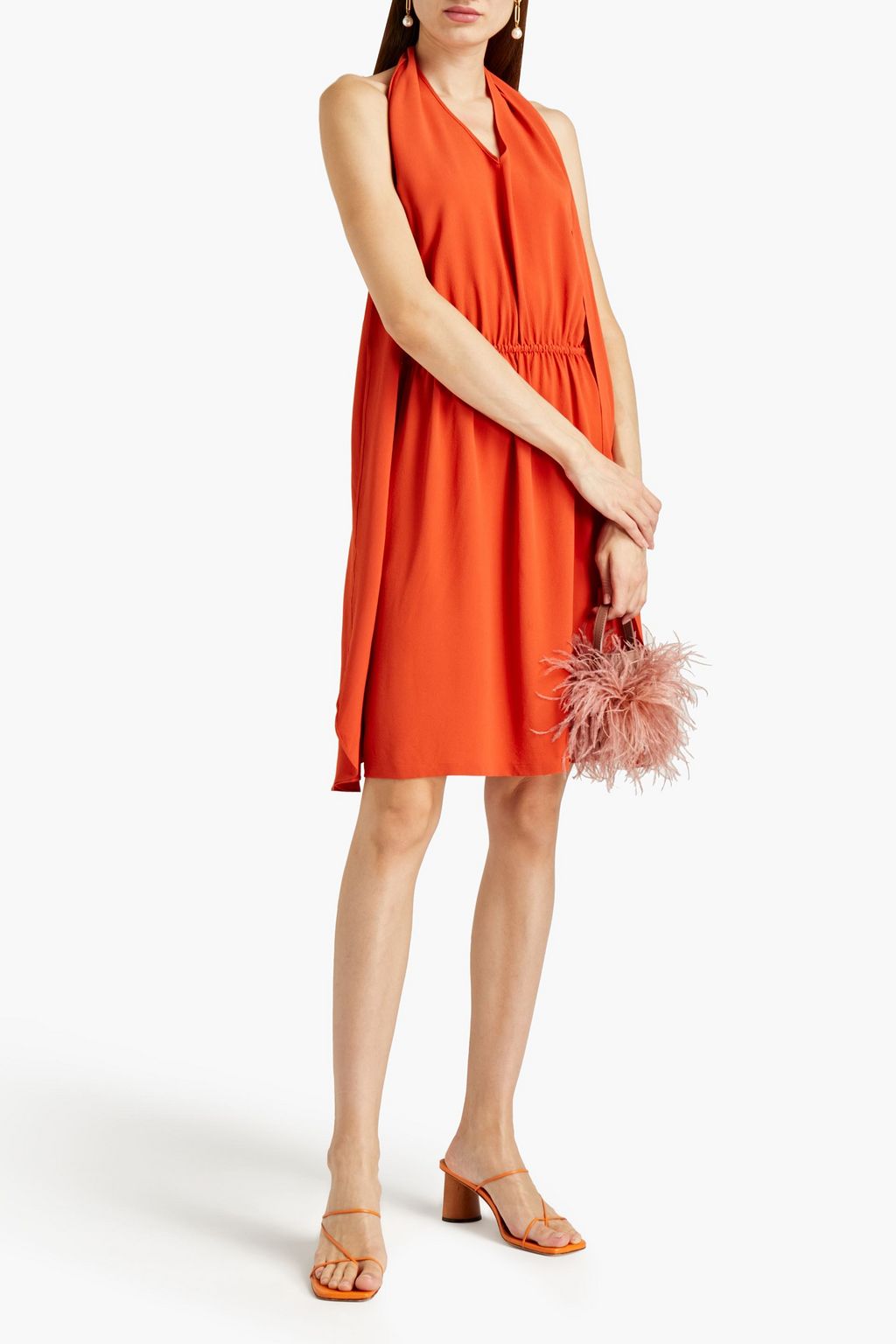 M MISSONI Open-back draped crepe halterneck dress