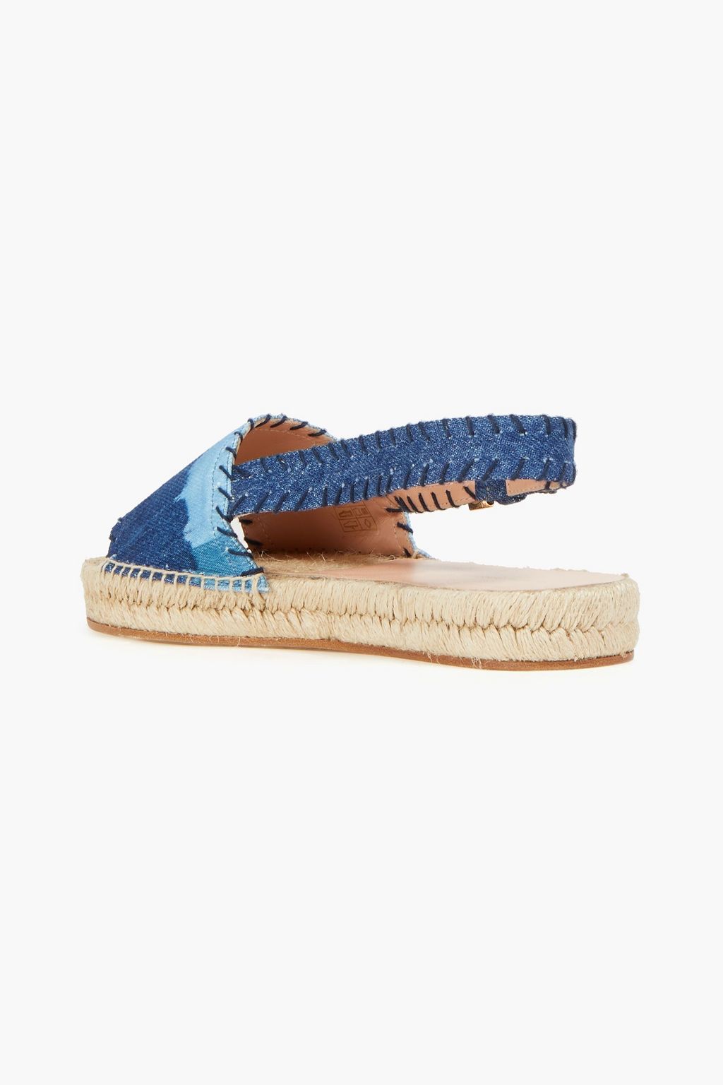 ALBERTA FERRETTI Tie-dyed denim slingback espadrilles