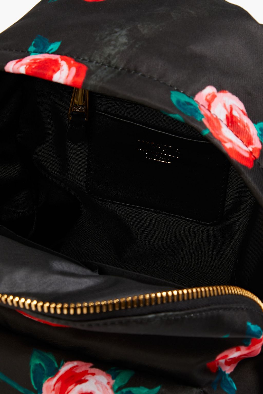 MOSCHINO Bedruckter Rucksack aus glänzendem Twill