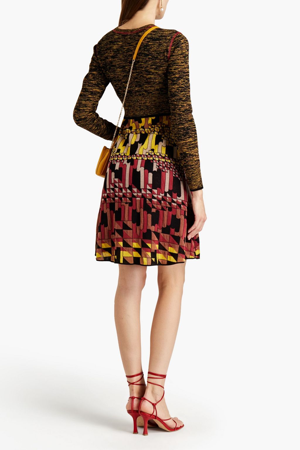 M MISSONI Paneled knitted mini dress