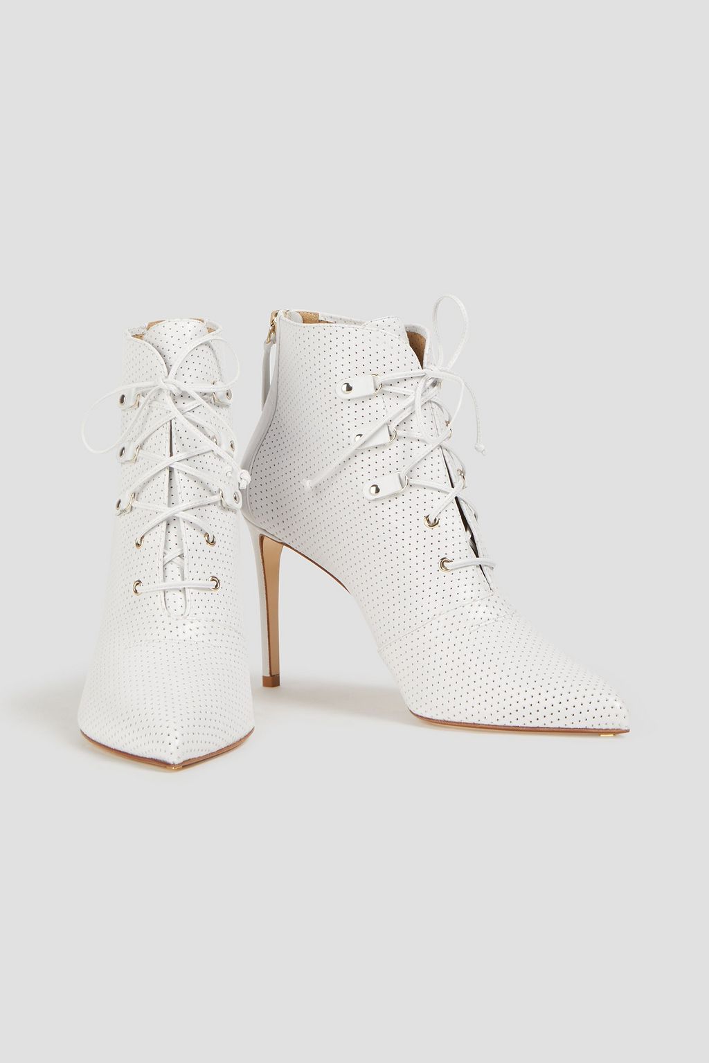 FRANCESCO RUSSO Perforated leather ankle boots