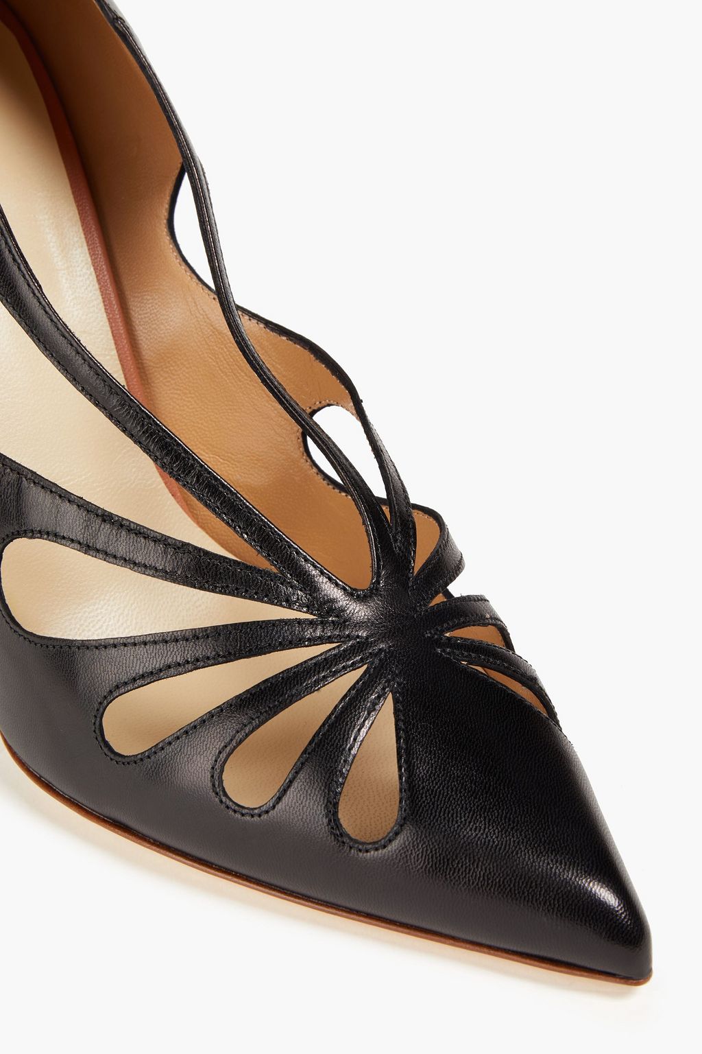 FRANCESCO RUSSO Cutout leather pumps