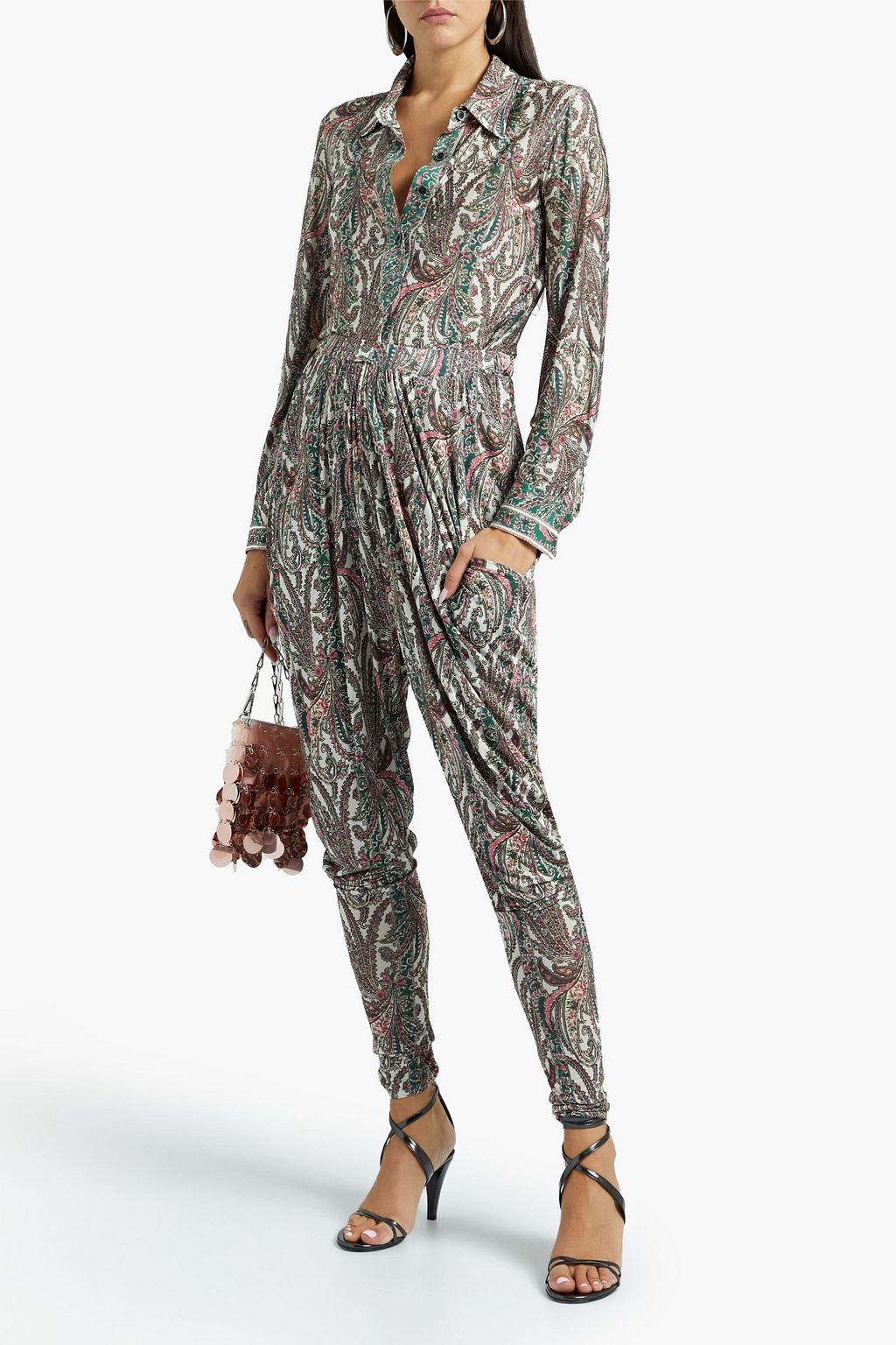 ISABEL MARANT Printed stretch-jersey shirt