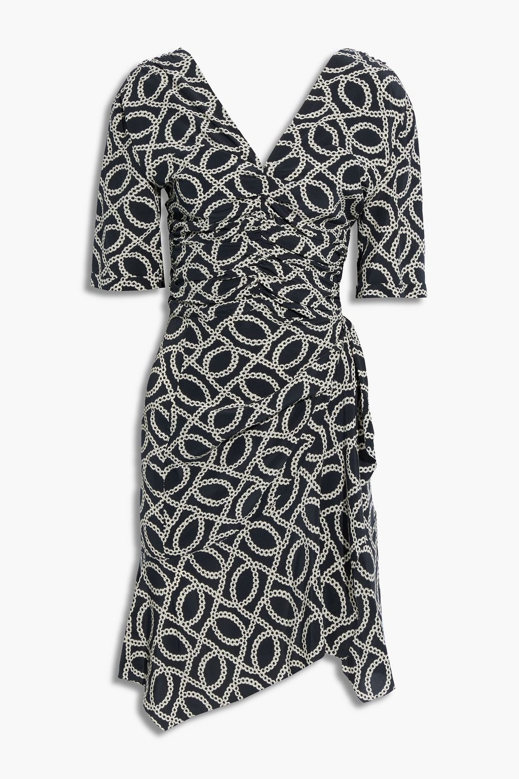 Meter Fokken Rond en rond ISABEL MARANT Arodie wrap-effect ruched printed silk-blend crepe mini dress  | Sale up to 70% off | THE OUTNET