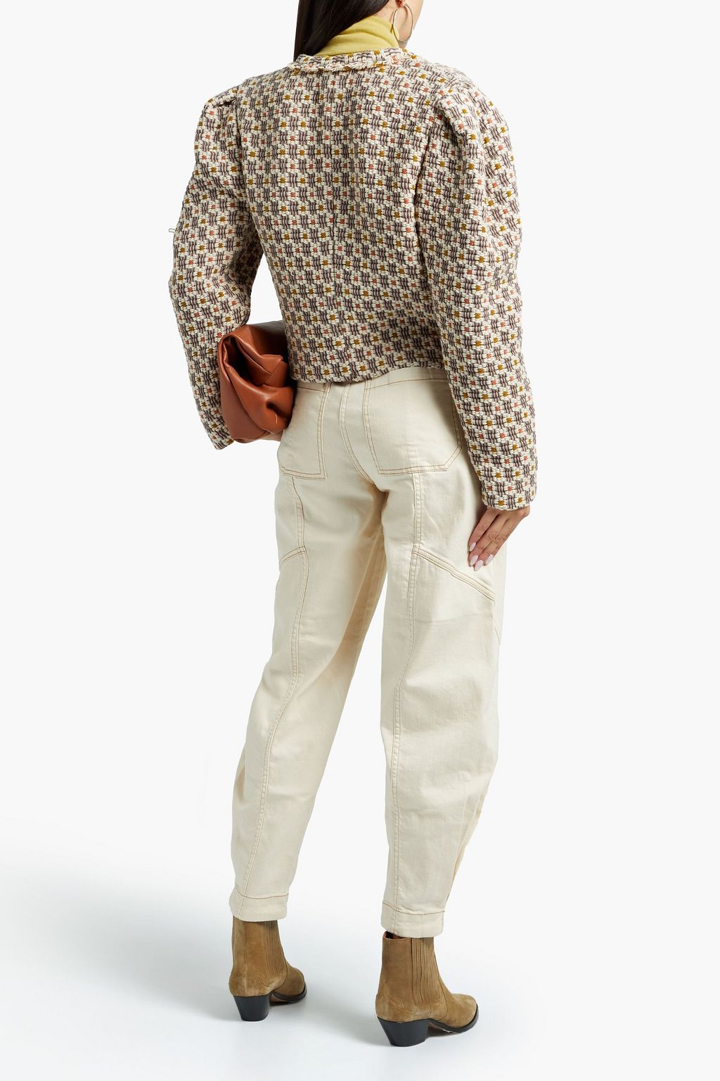 ISABEL MARANT Bariza cropped checked bouclé-tweed wool jacket