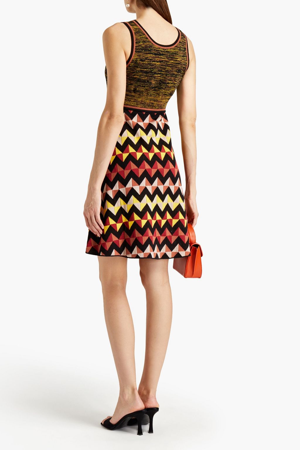 M MISSONI Jacquard-knit cotton-blend mini dress