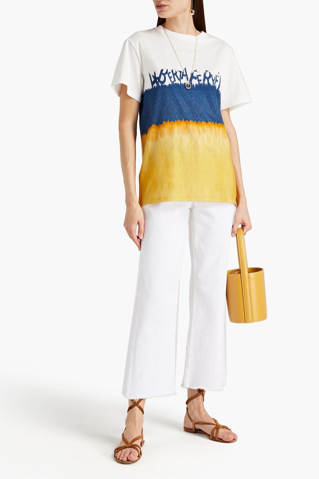 ALBERTA FERRETTI Printed cotton-jersey T-shirt