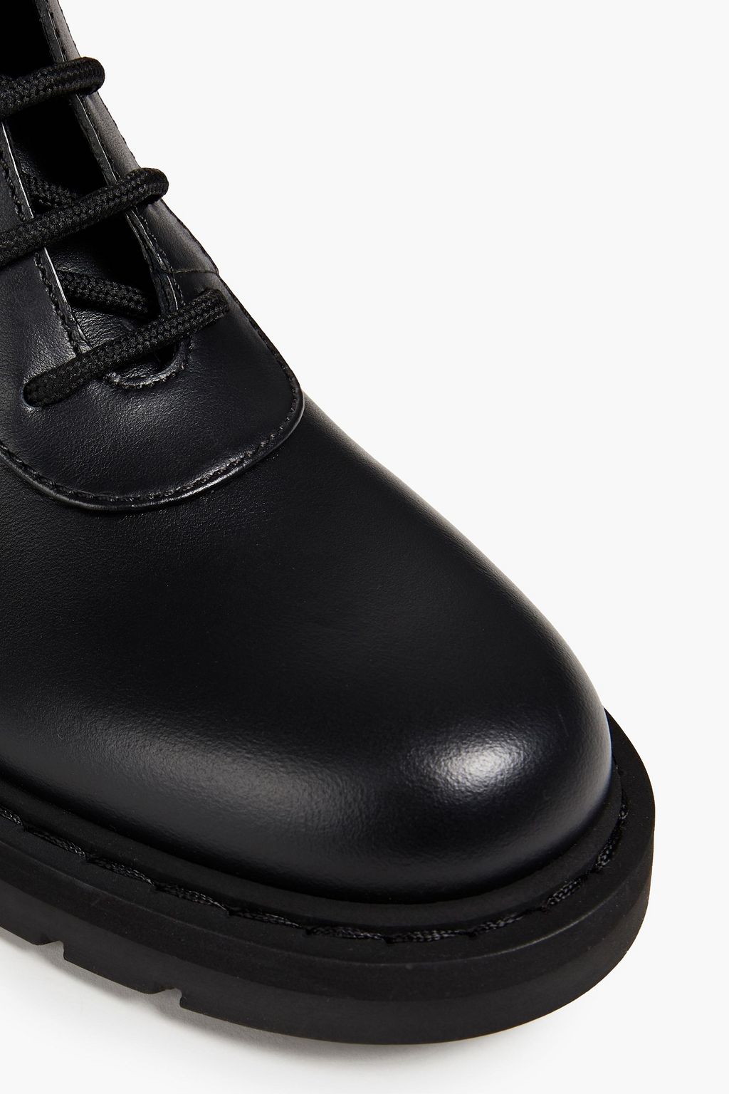 VALENTINO GARAVANI Rockstud バックル付き レザー コンバットブーツ