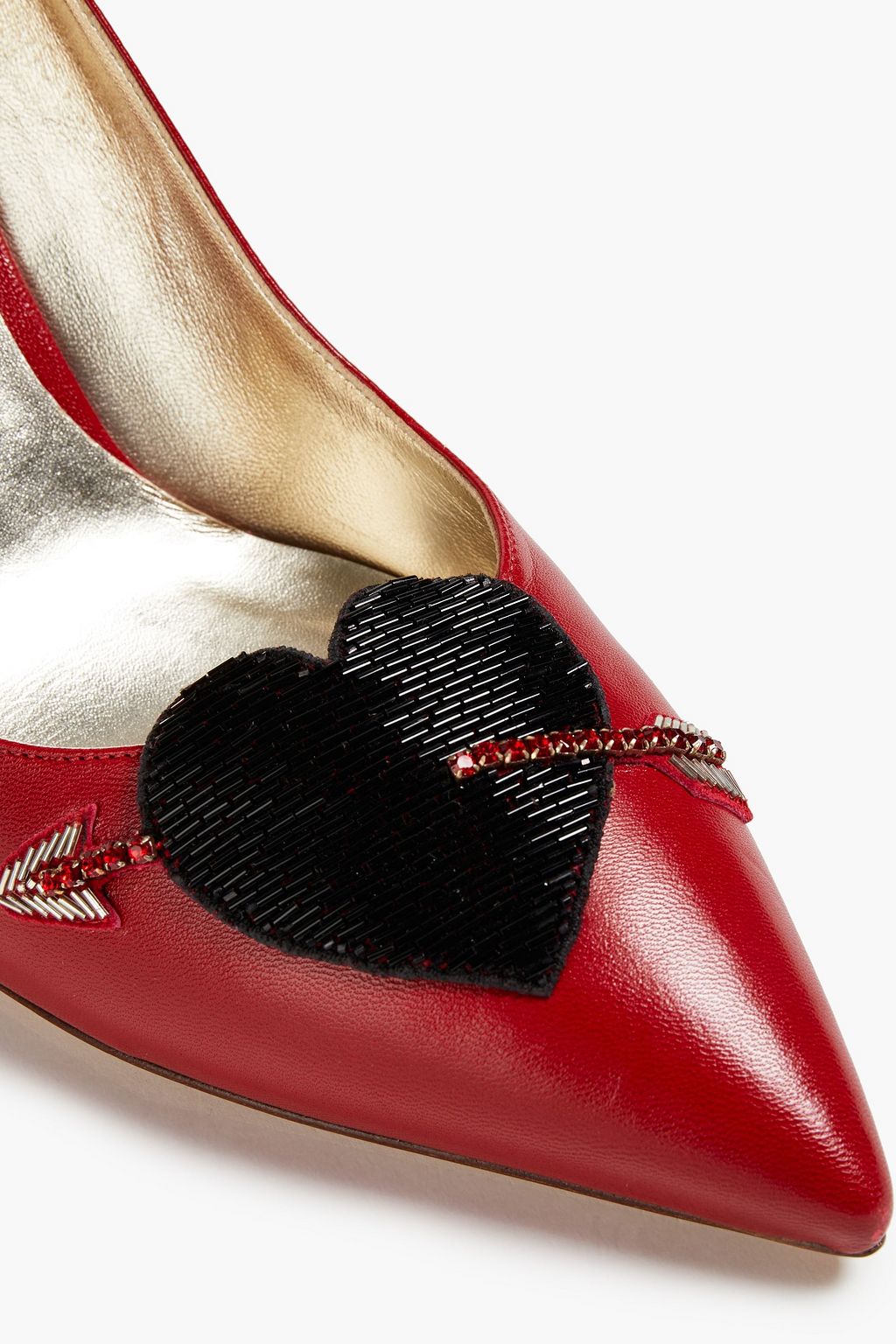 VALENTINO GARAVANI Embellished leather pumps