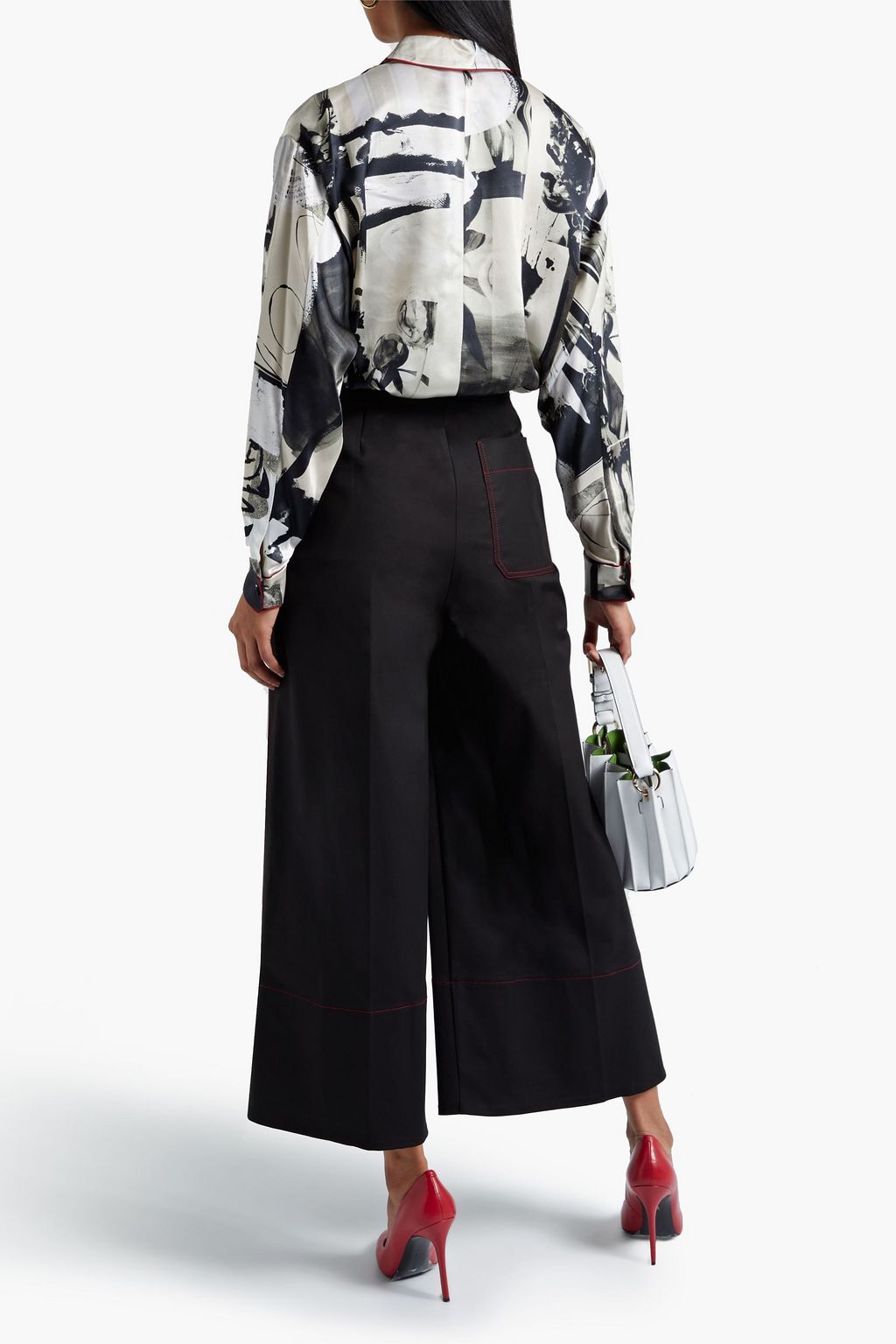 ROKSANDA Cotton-blend wide-leg pants
