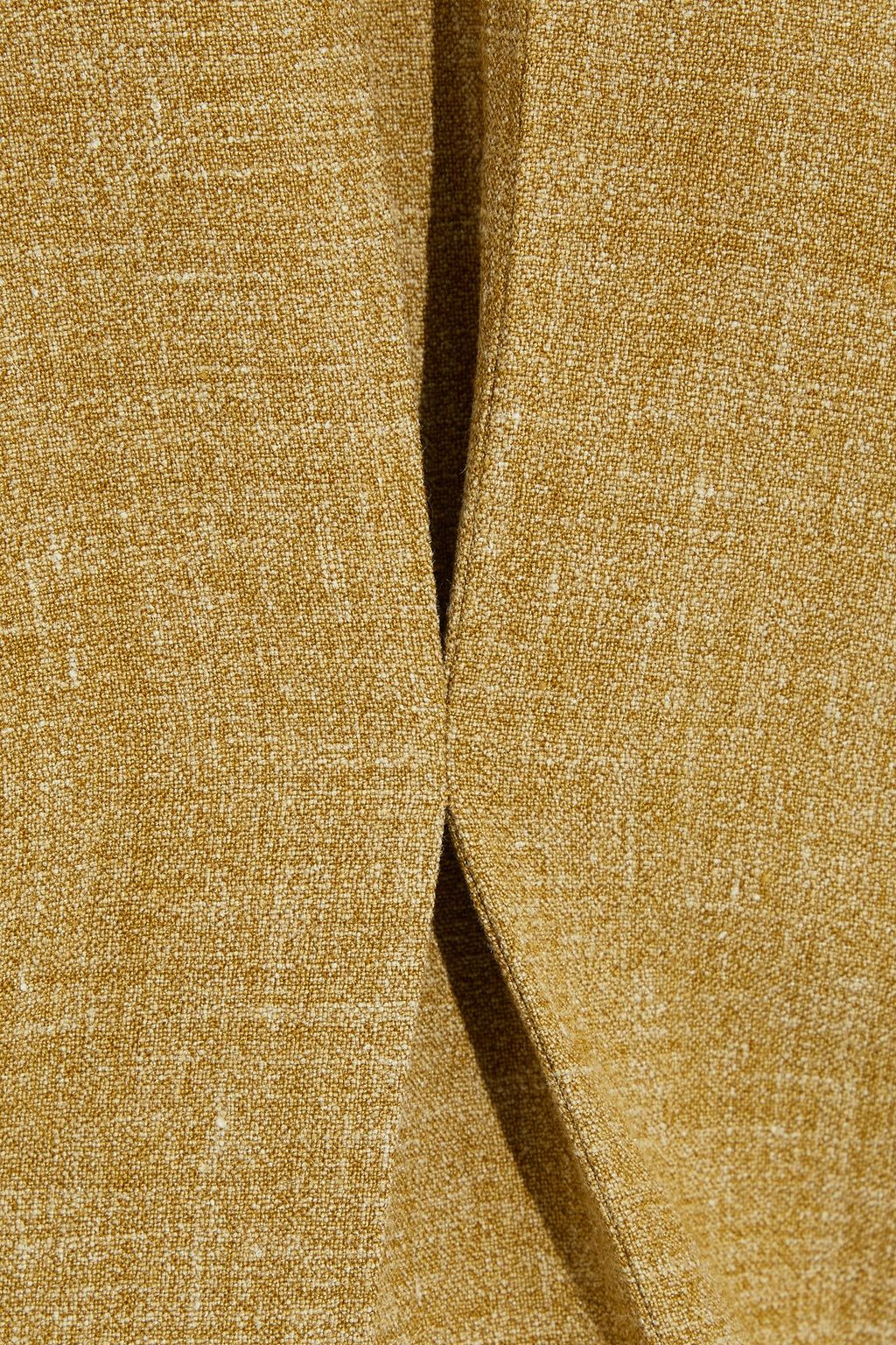 ROKSANDA Leonie oversized two-tone silk, linen and wool-blend blazer