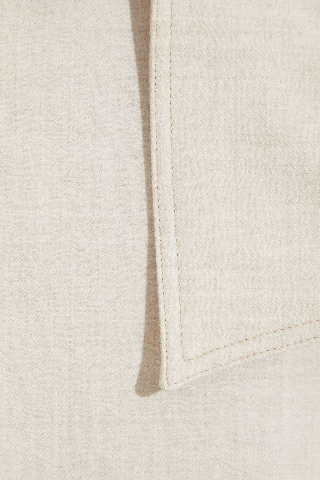 ROKSANDA Sierra fold-over wool-blend twill blouse