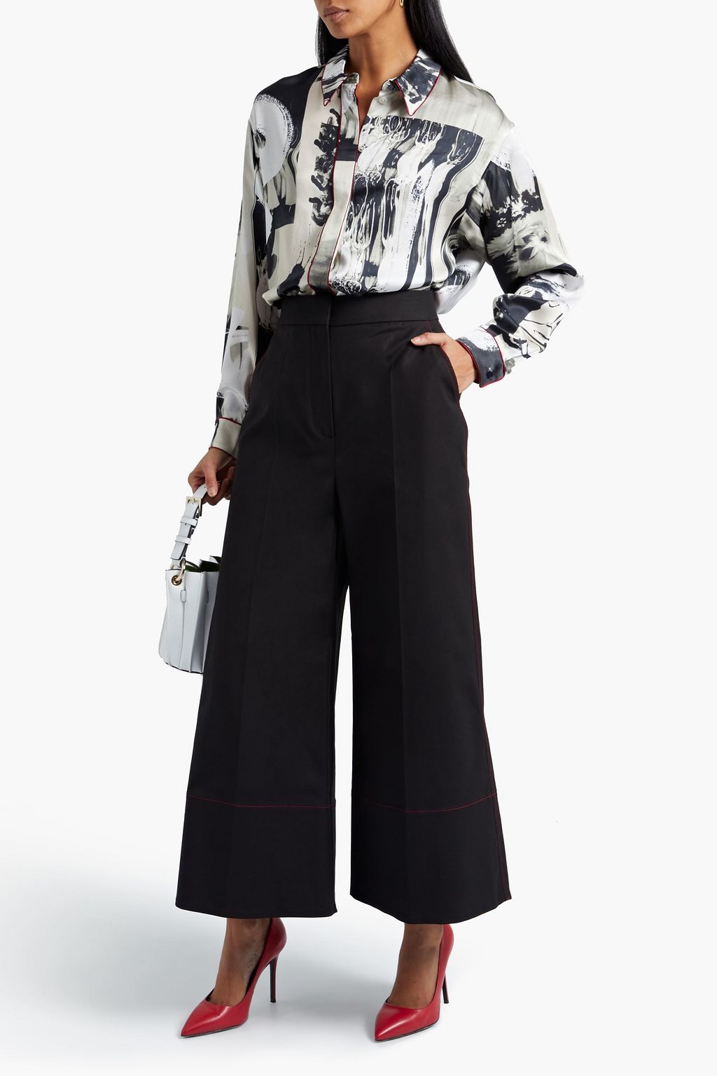 ROKSANDA Lyn printed silk-satin shirt