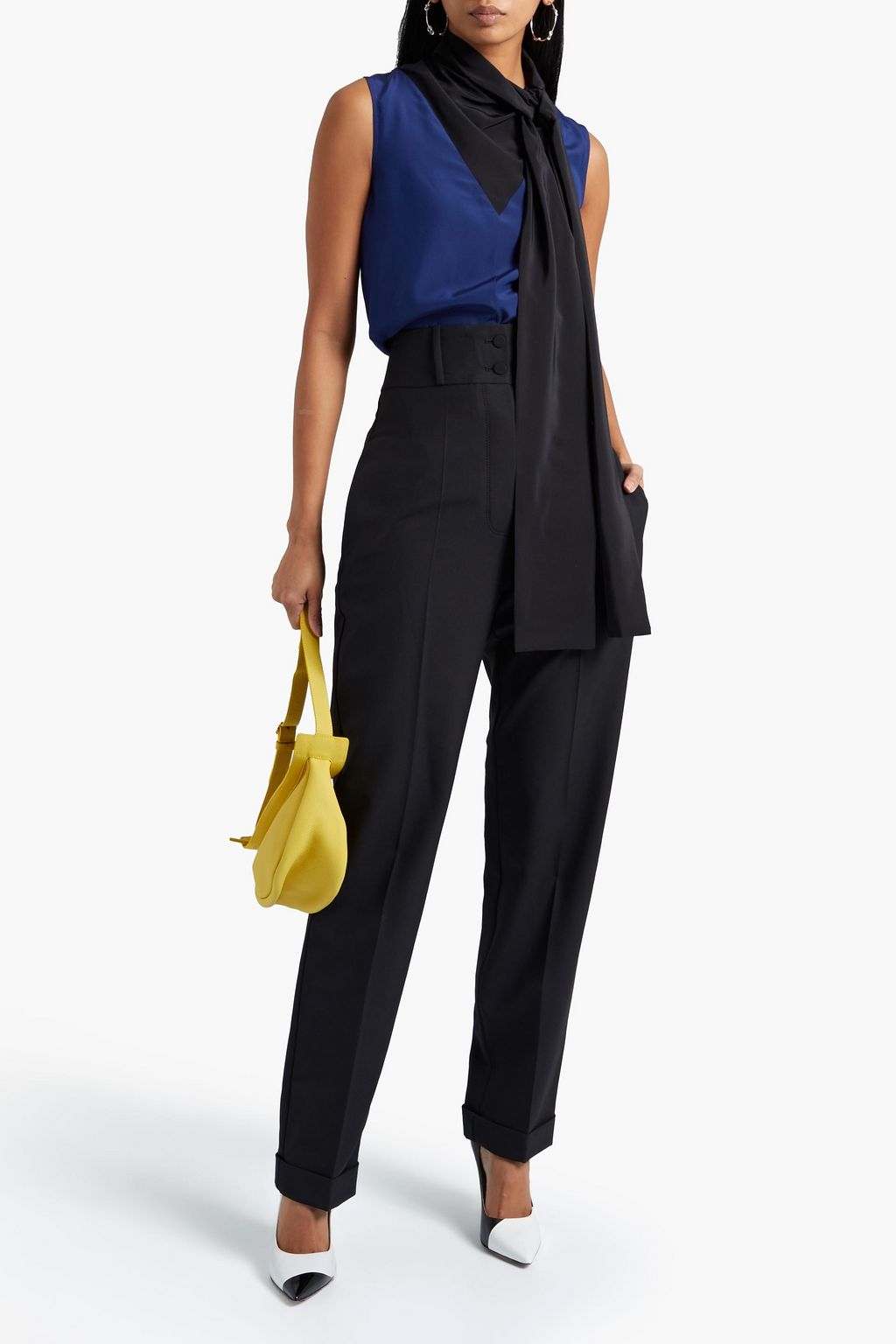 ROKSANDA Medea grain de poudre wool tapered pants