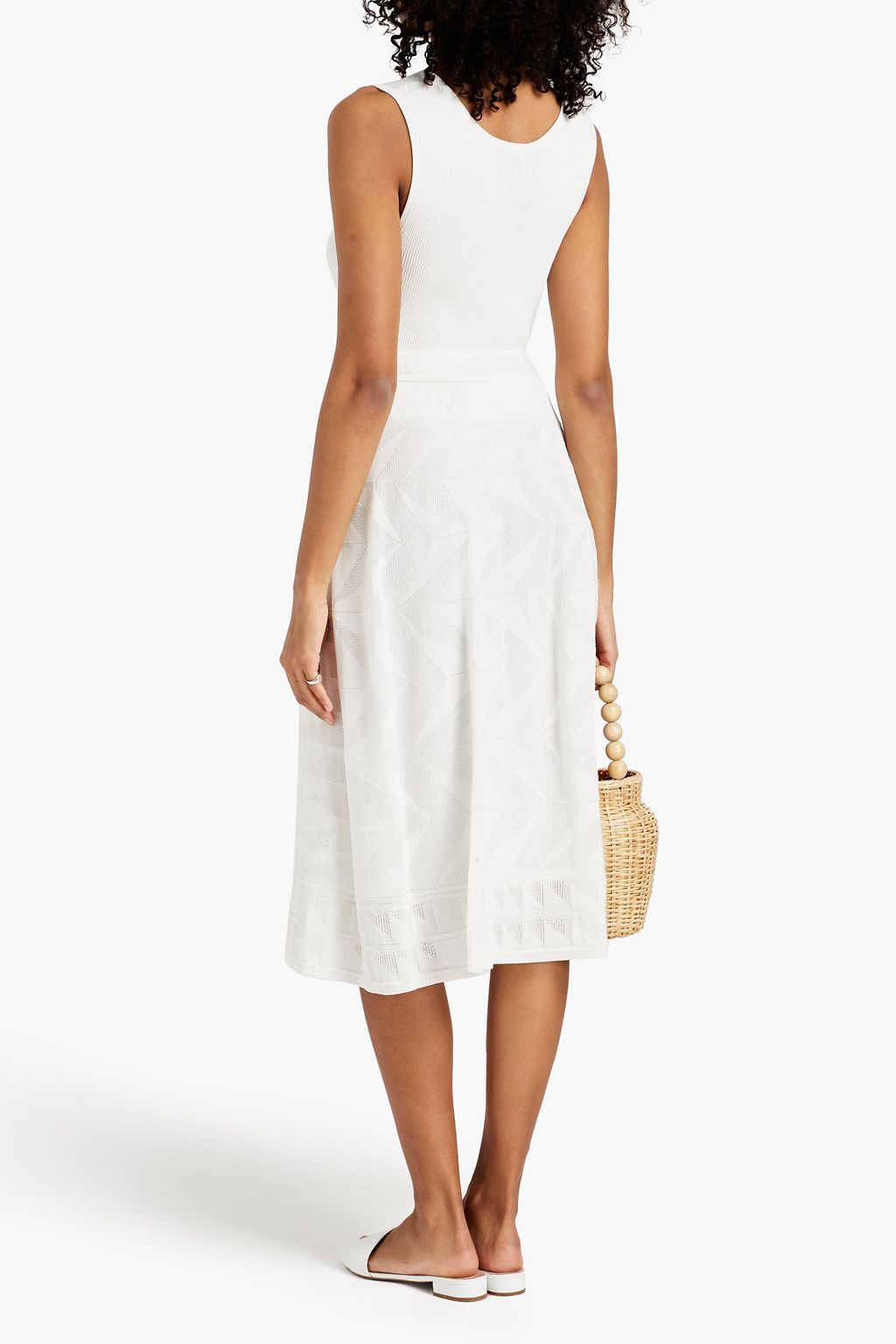 M MISSONI Crochet-knit cotton-blend skirt