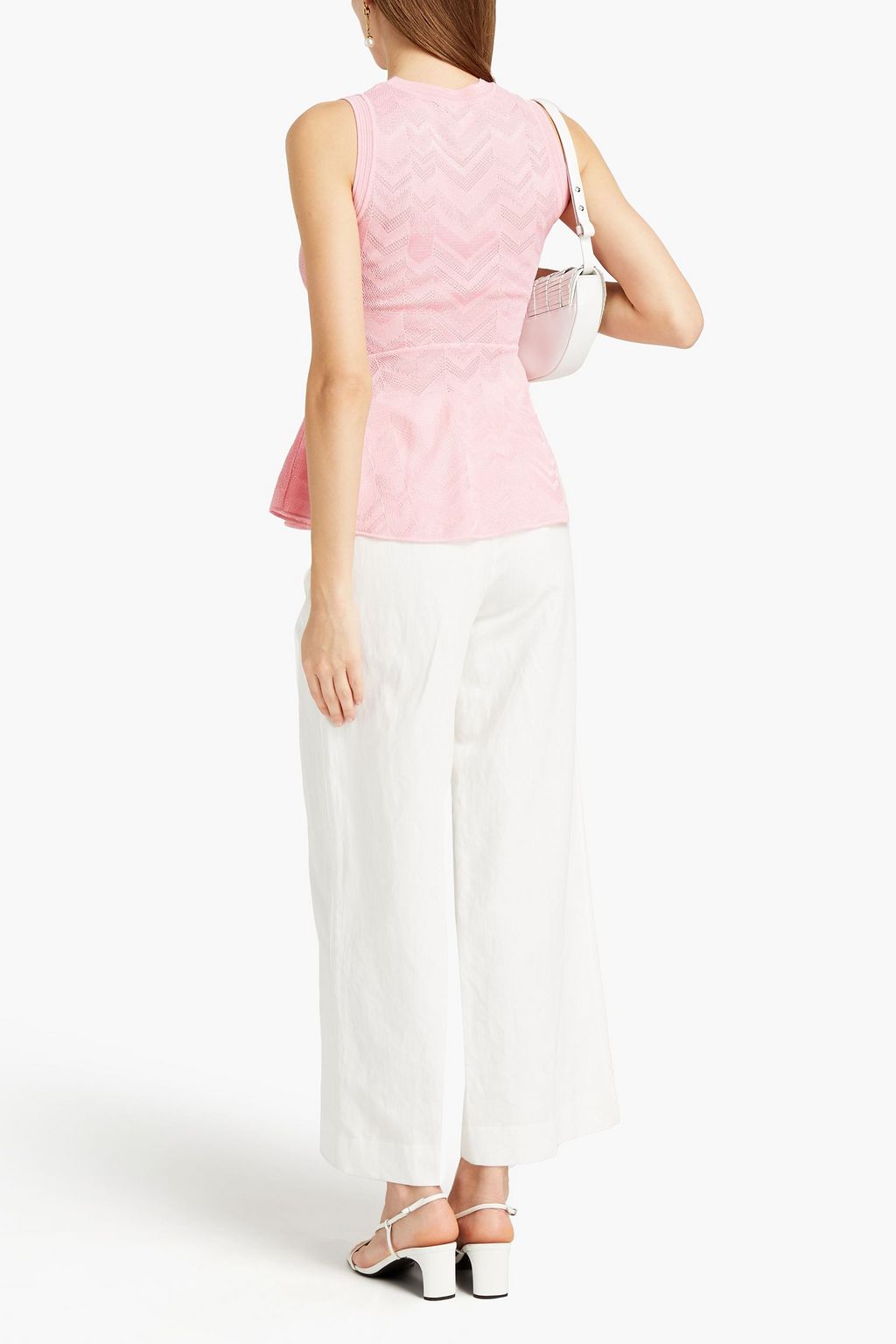 M MISSONI Fluted pointelle-knit top