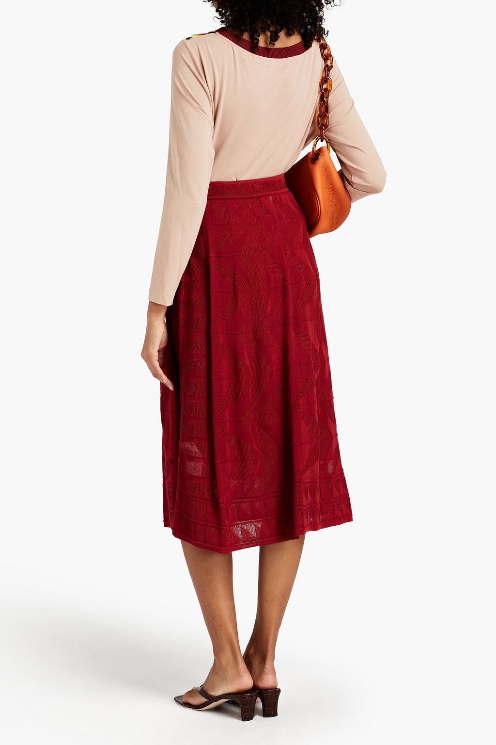 M MISSONI Crochet-knit cotton-blend skirt