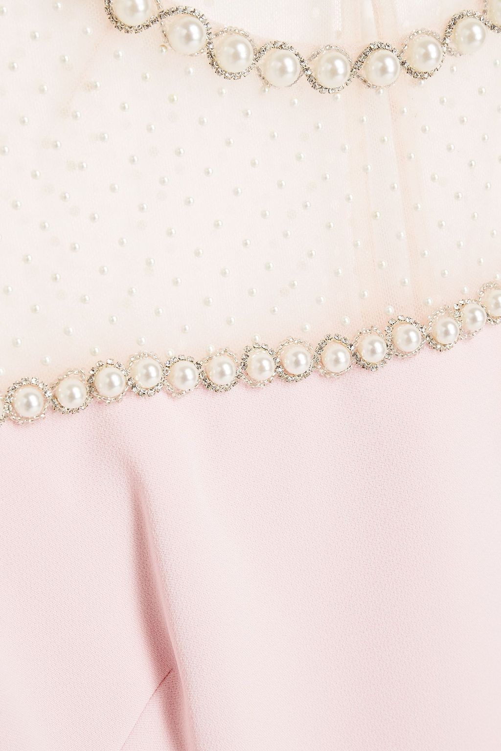 JENNY PACKHAM Embellished tulle-paneled stretch-cady dress