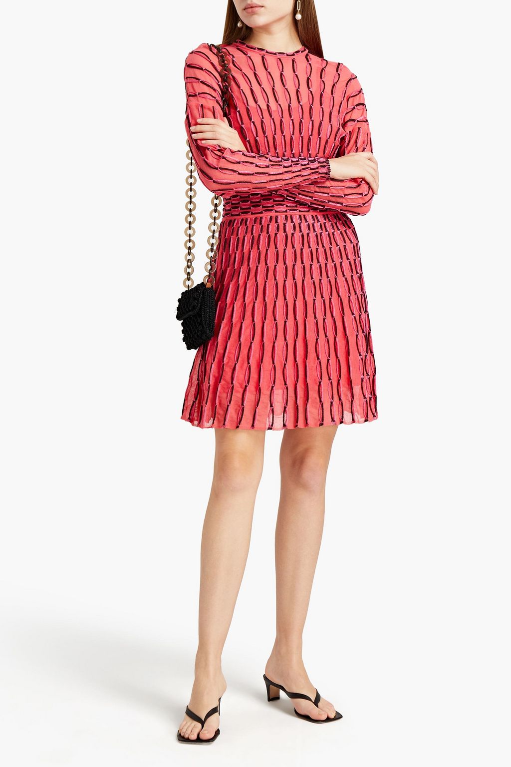 M MISSONI Metallic crochet-knit dress
