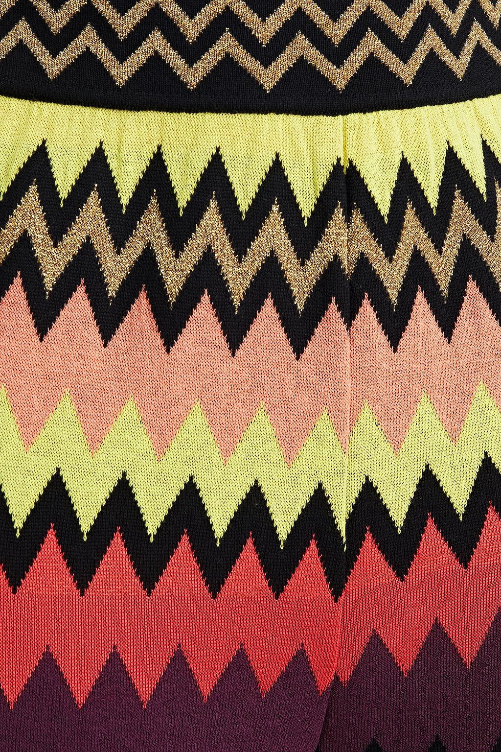 M MISSONI Metallic intarsia-knit wide-leg pants