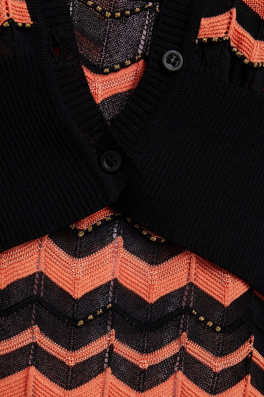 M MISSONI Metallic crochet-knit wrap cardigan