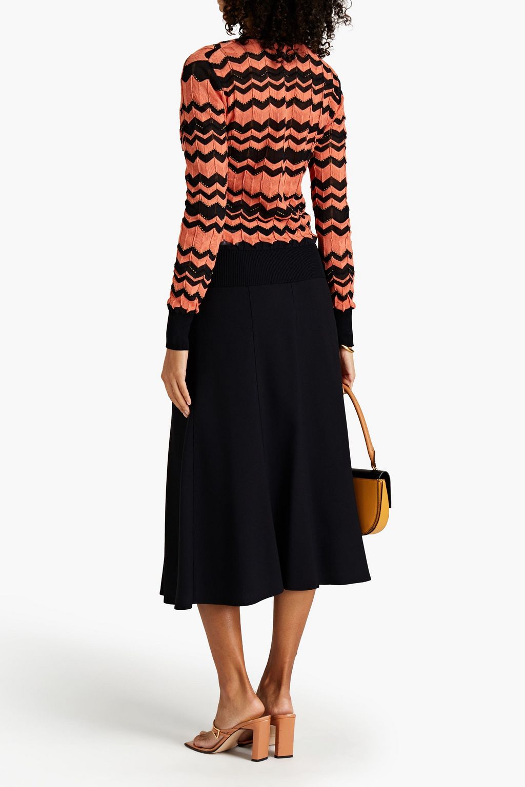 M MISSONI Metallic crochet-knit wrap cardigan