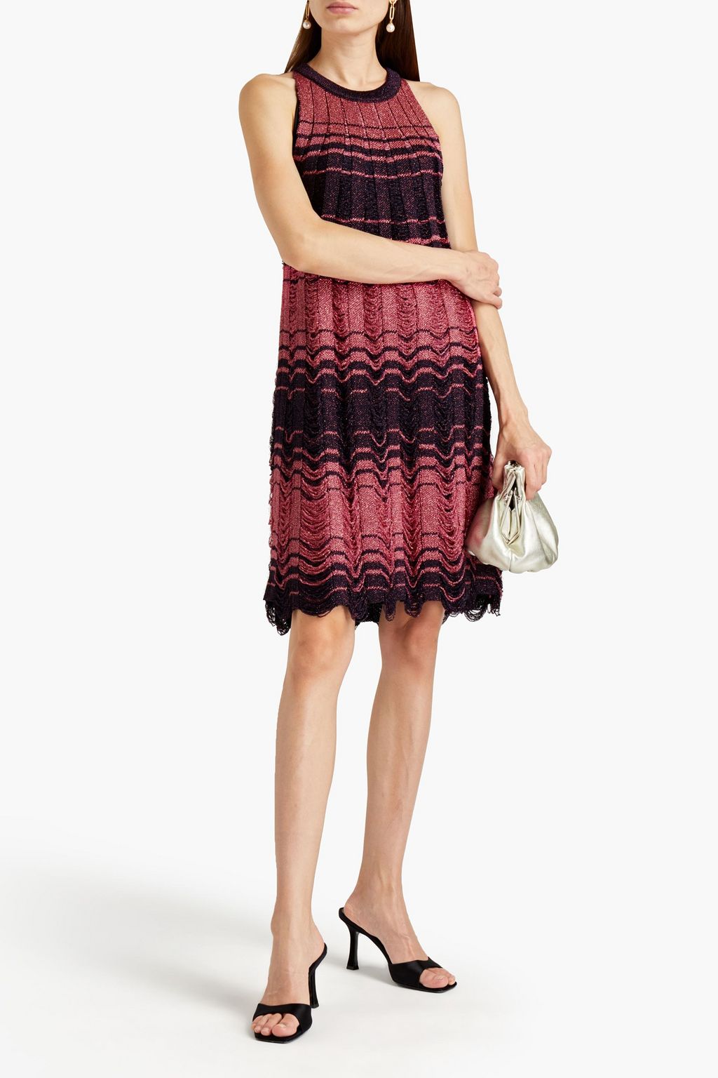 M MISSONI Metallic crochet-knit dress