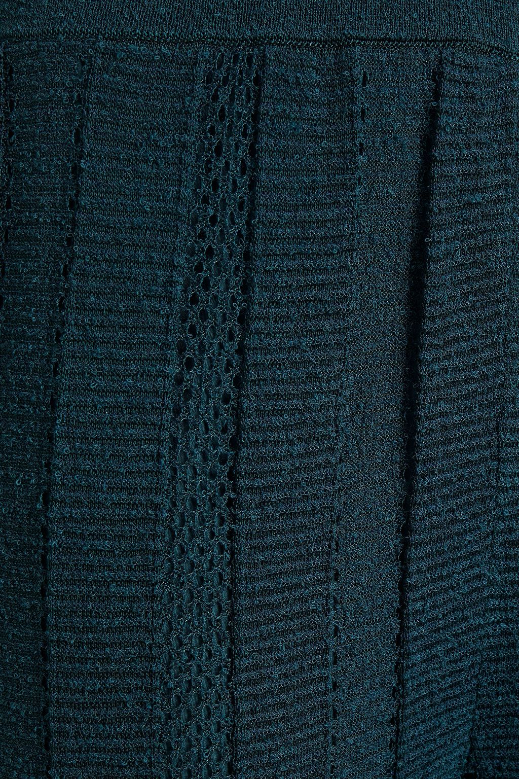 M MISSONI Pointelle-trimmed ribbed crochet-knit flared pants