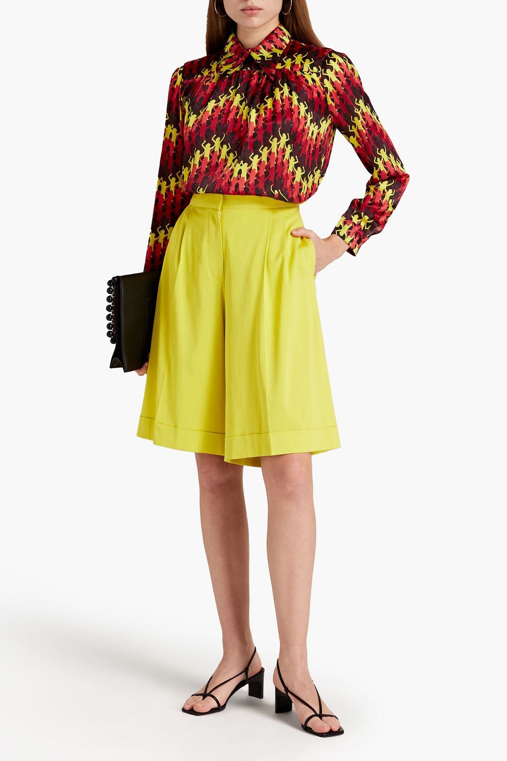 M MISSONI Gathered printed satin shirt