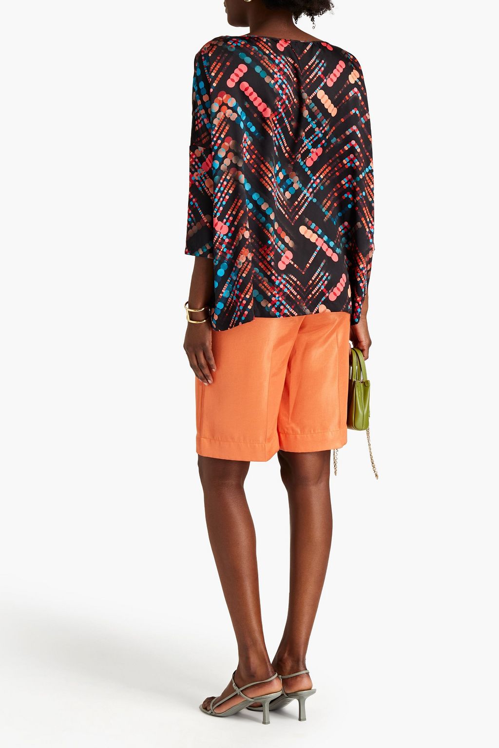 M MISSONI Printed satin-twill blouse