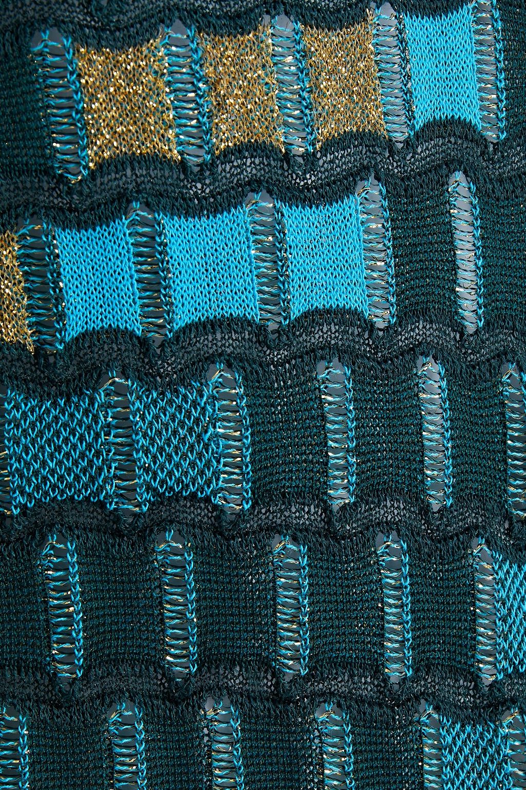 M MISSONI Metallic crochet-knit playsuit