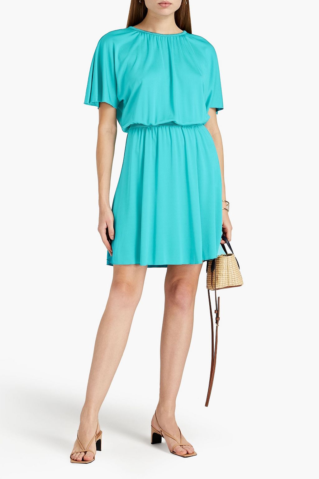 M MISSONI Gathered satin-jersey dress