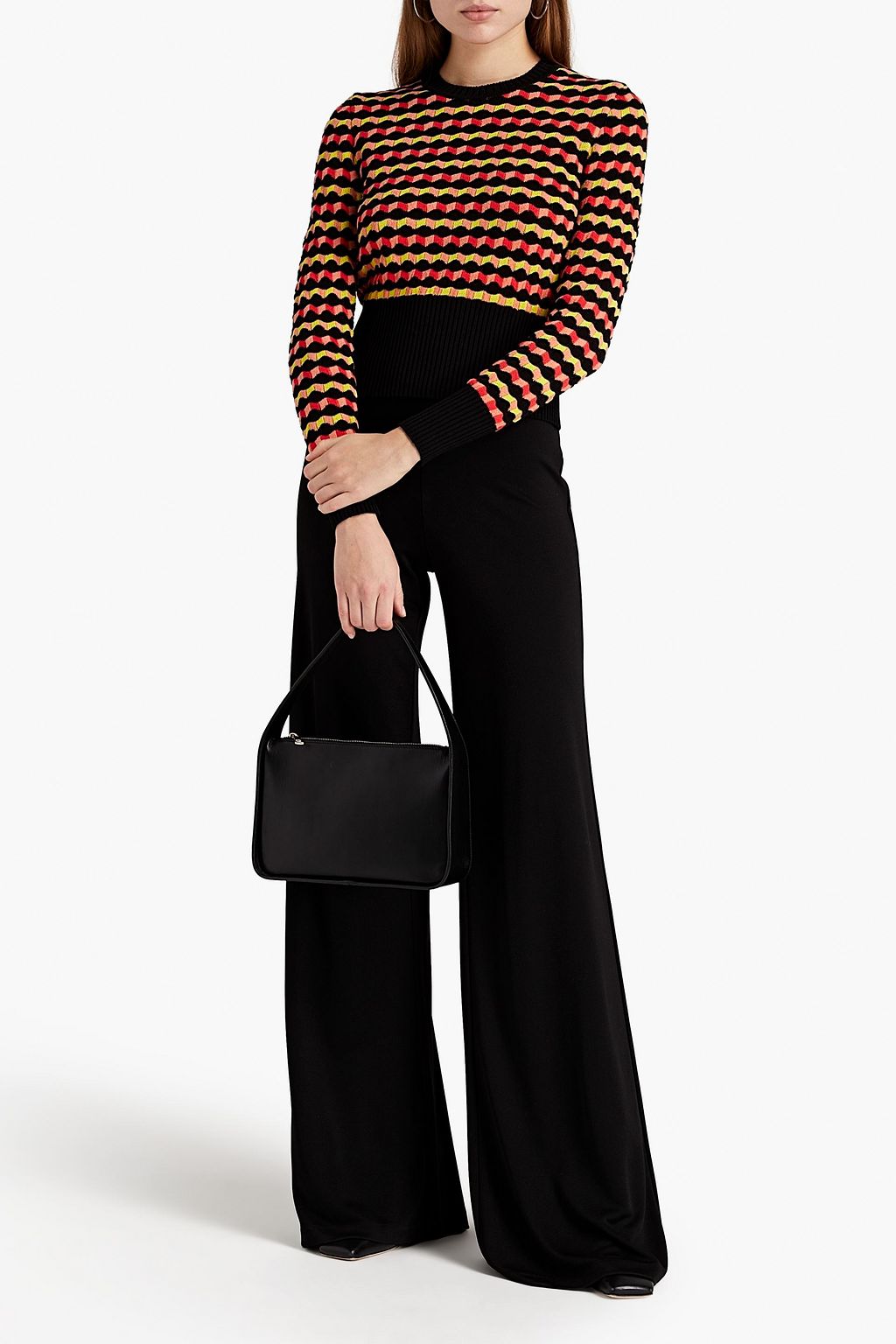 M MISSONI Crochet-knit cotton-blend sweater