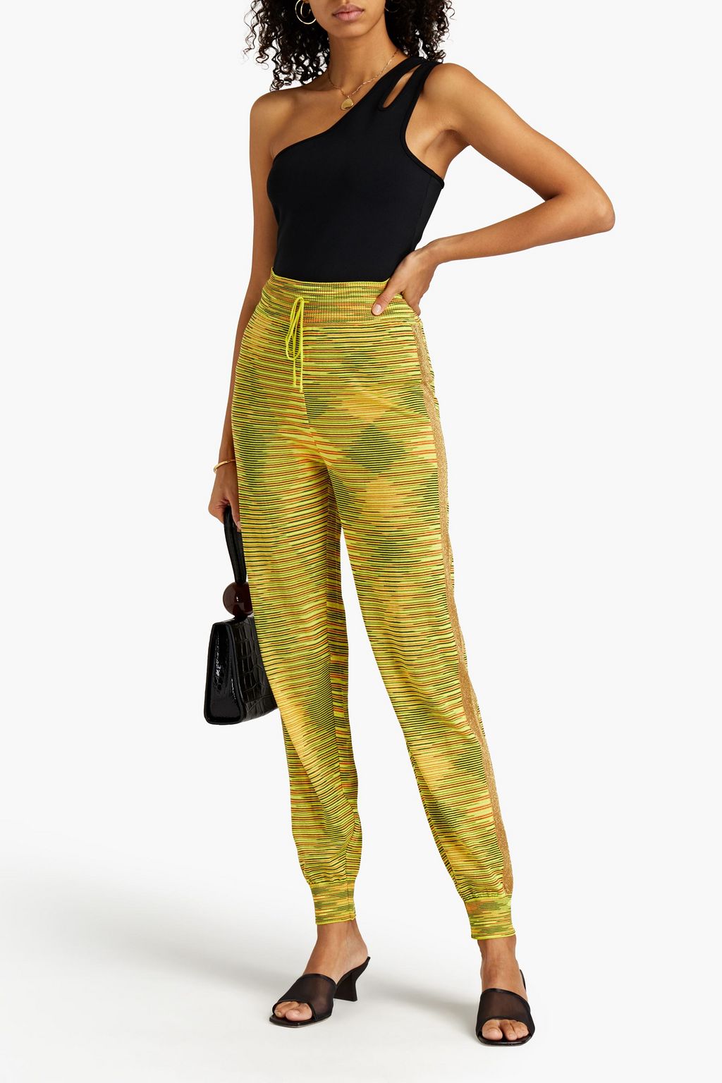 M MISSONI Intarsia-knit track pants