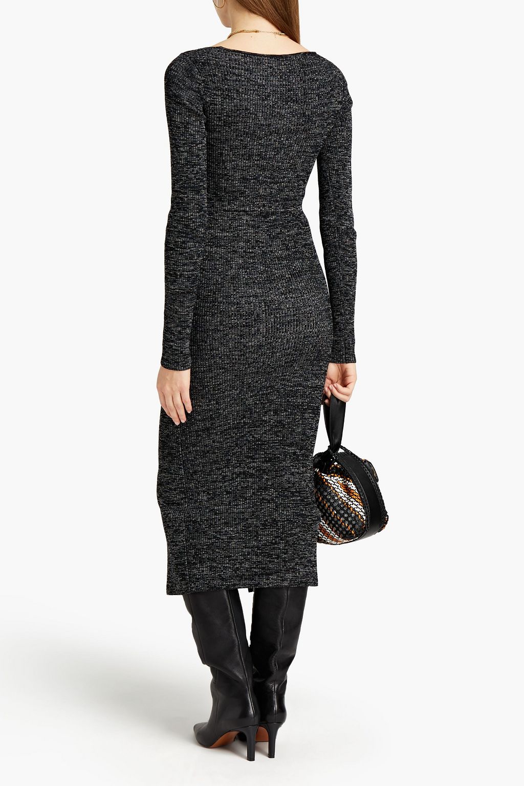 M MISSONI Marled ribbed wool-blend midi dress